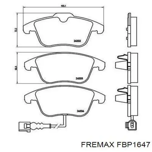 Гальмівні колодки Fremax FBP1647 ціна, від 30.62 USD