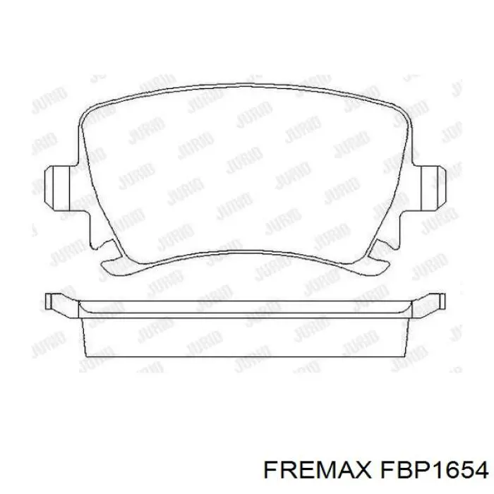 FBP1654 Fremax Колодки гальмівні задні, дискові