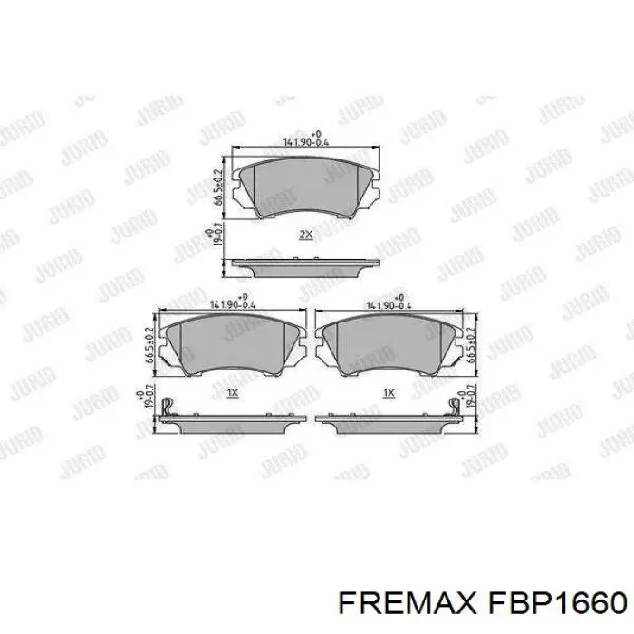 Гальмівні колодки Fremax FBP1660 ціна, від 31.31 USD