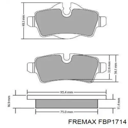 Купити FBP1714 Fremax Задні колодки