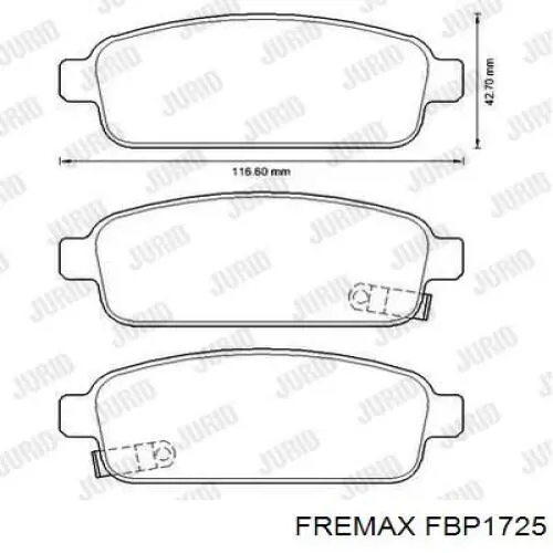 Задні дискові колодки Fremax FBP1725