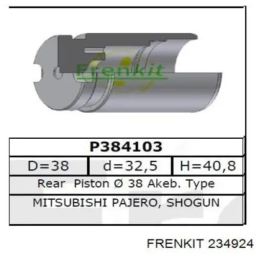 234924 Frenkit ремкомплект супорту гальмівного переднього