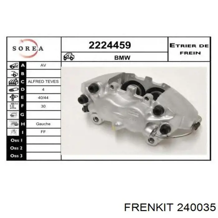 Купити 240035 Frenkit Ремкомплект переднього супорту