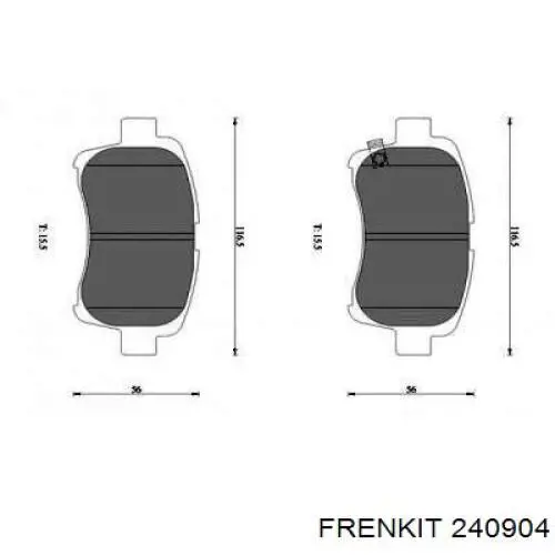 Ремкомплект заднього супорта Frenkit 240904