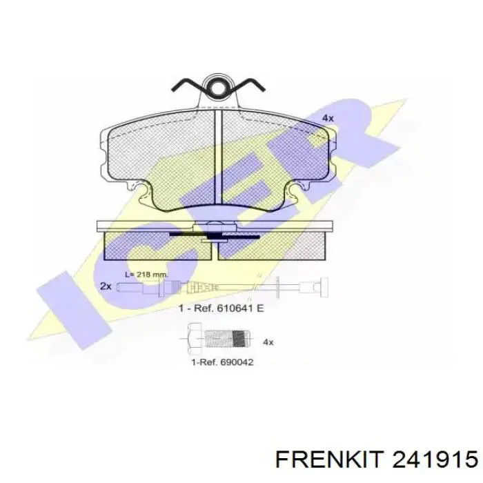241915 Frenkit Ремкомплект заднього гальмівного супорта