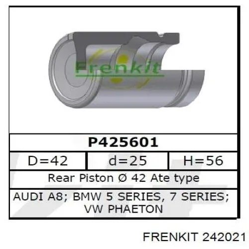 Ремкомплект супорту гальмівного переднього Frenkit 242021 ціна, від 6.03 USD