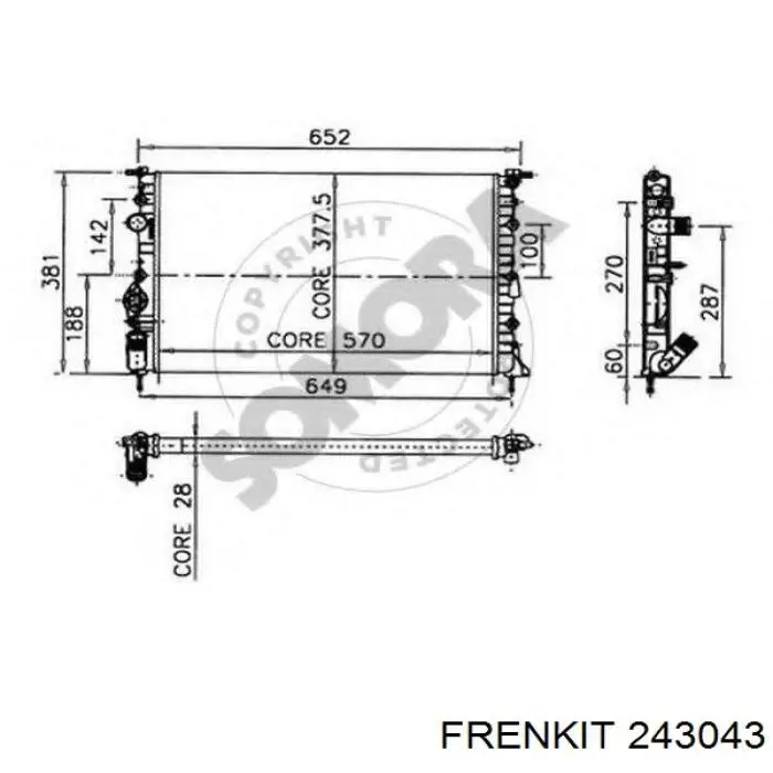 Ремкомплект супорту гальмівного переднього Frenkit 243043 ціна, від 5.88 USD