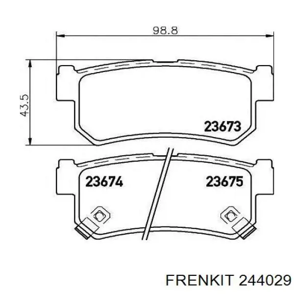 Ремкомплект супорту гальмівного заднього Frenkit 244029 ціна, від 3.96 USD