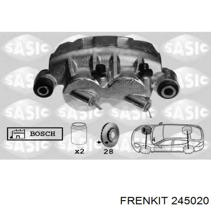 Купити 245020 Frenkit Ремкомплект переднього супорту