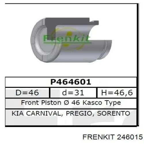 Ремкомплект супорту гальмівного переднього Frenkit 246015 ціна, від 6.57 USD