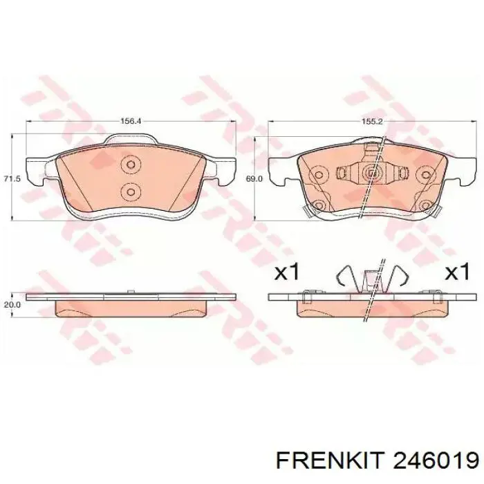 Купити 246019 Frenkit Ремкомплект переднього супорту