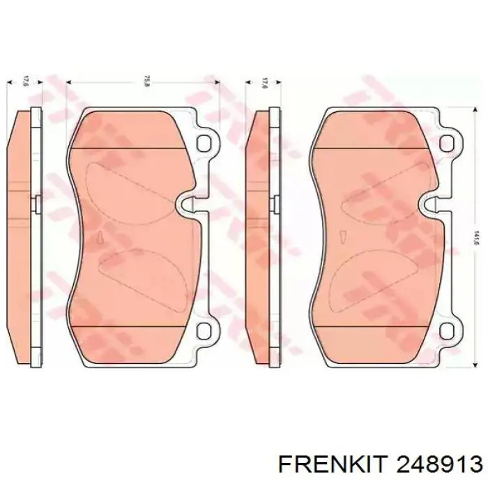 Ремкомплект супорту гальмівного переднього Frenkit 248913 ціна, від 12.07 USD