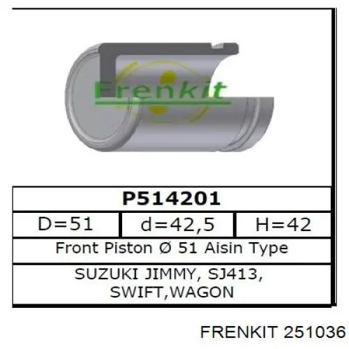 Купити 251036 Frenkit Ремкомплект переднього супорту