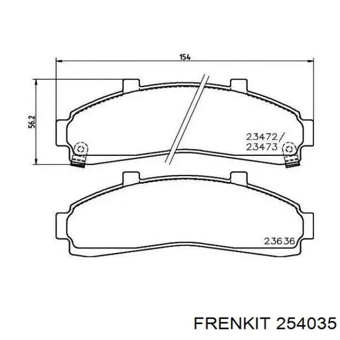 Ремкомплект супорту гальмівного переднього Frenkit 254035 ціна, від 2.11 USD