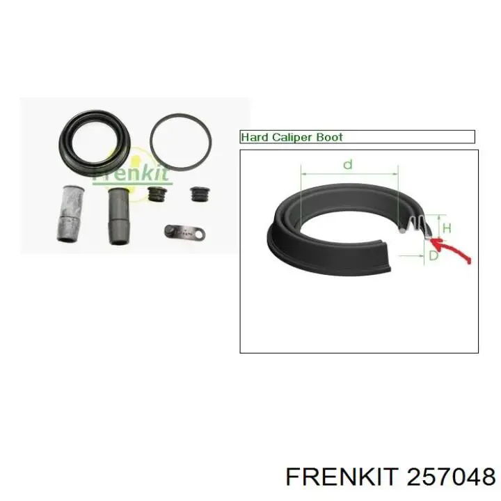 Ремкомплект супорту гальмівного переднього Frenkit 257048 ціна, від 6.17 USD