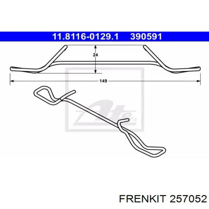 257052 Frenkit Ремкомплект гальмівної системи