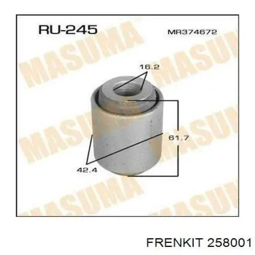 Ремкомплект супорту гальмівного заднього Frenkit 258001 ціна, від 7.56 USD