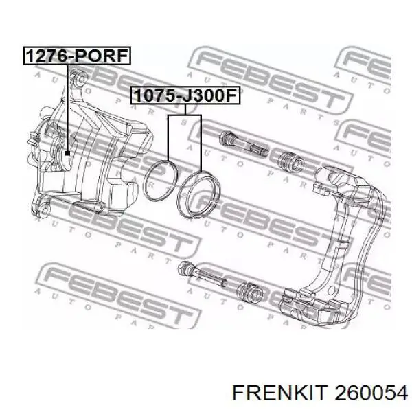 Ремкомплект супорту гальмівного переднього Frenkit 260054 ціна, від 7.50 USD