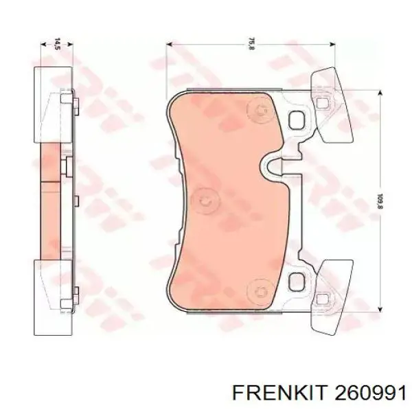 Ремкомплект супорту гальмівного переднього 260991 Frenkit