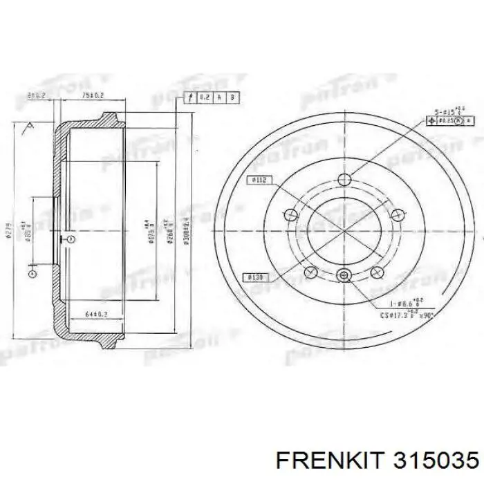 Ремкомплект заднього гальмівного циліндру Frenkit 315035 ціна, від 2.73 USD
