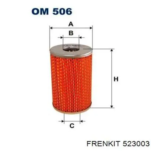 Ремкомплект робочого циліндру зчеплення Frenkit 523003 ціна, від 4.01 USD