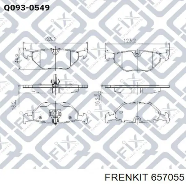 657055 Frenkit двигун приводу гальмівного супорту заднього стоянкової системи