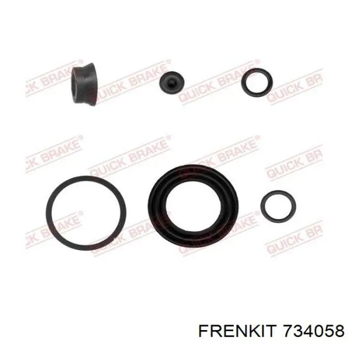 734058 Frenkit Ремкомплект заднього гальмівного супорта
