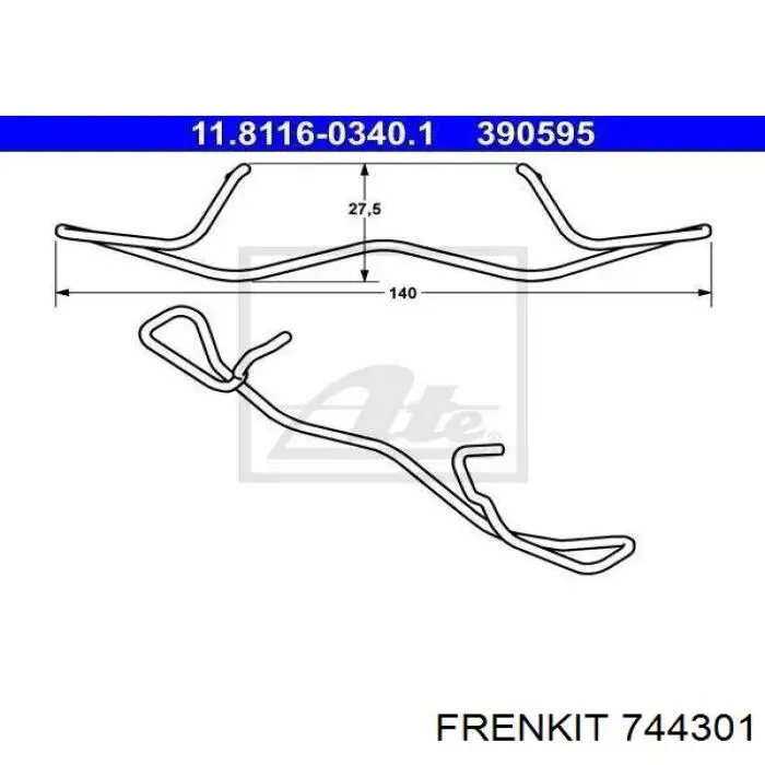 744301 Frenkit Ремкомплект гальмівної системи