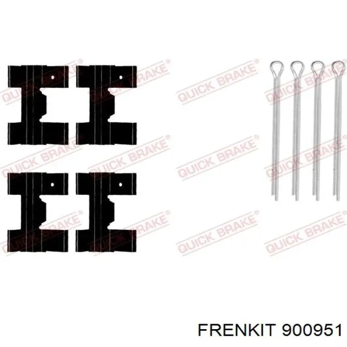 Ремкомплект передніх гальм Frenkit 900951 ціна, від 3.52 USD
