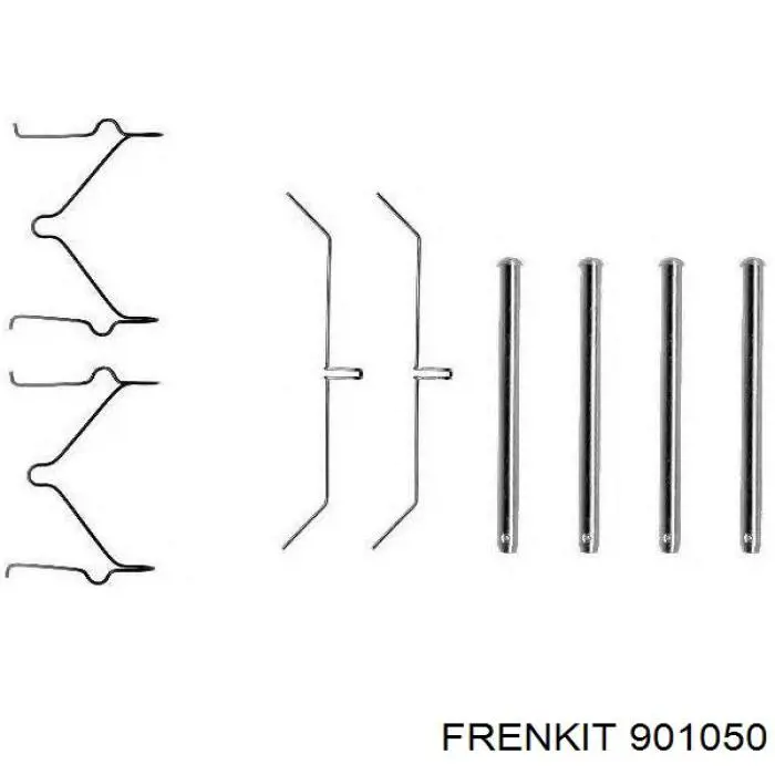 901050 Frenkit комплект пружинок кріплення дискових колодок, передніх