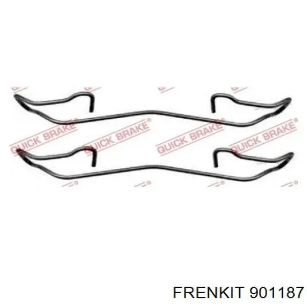 Ремкомплект передніх гальм Frenkit 901187 ціна, від 2.93 USD
