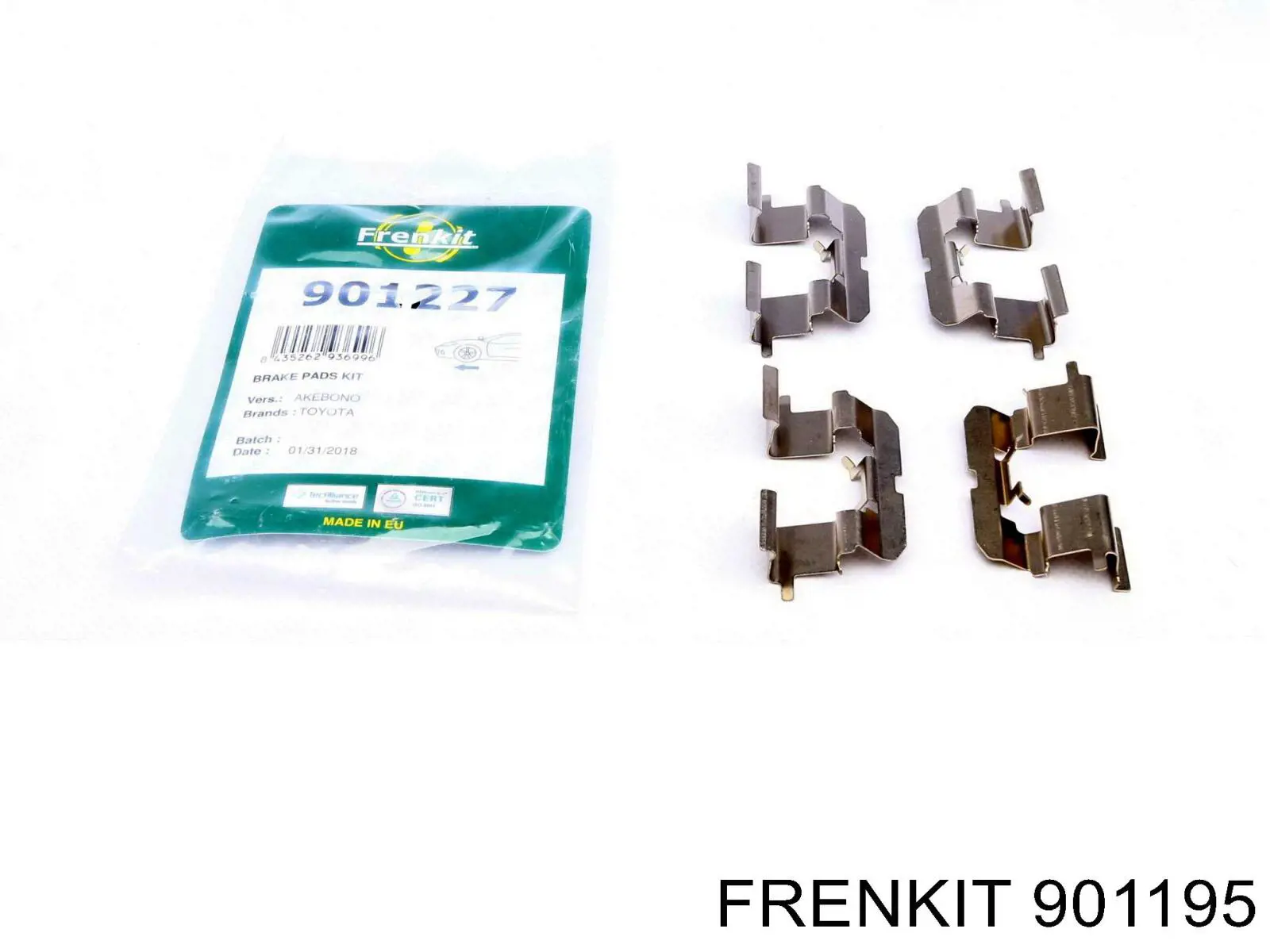 Ремкомплект гальмівних колодок Frenkit 901195 ціна, від 4.04 USD