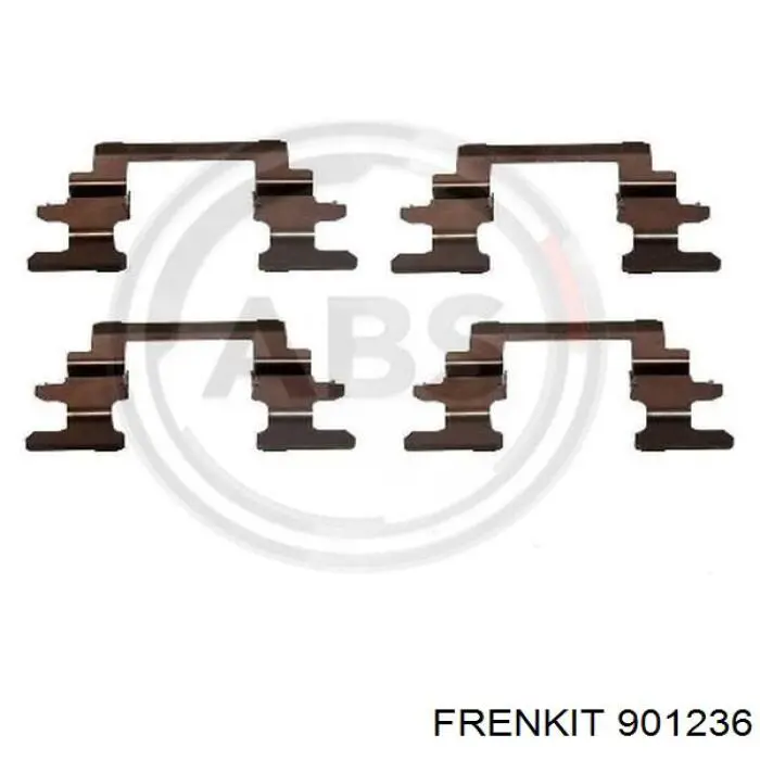 901236 Frenkit Комплект пружинок кріплення дискових колодок, передніх