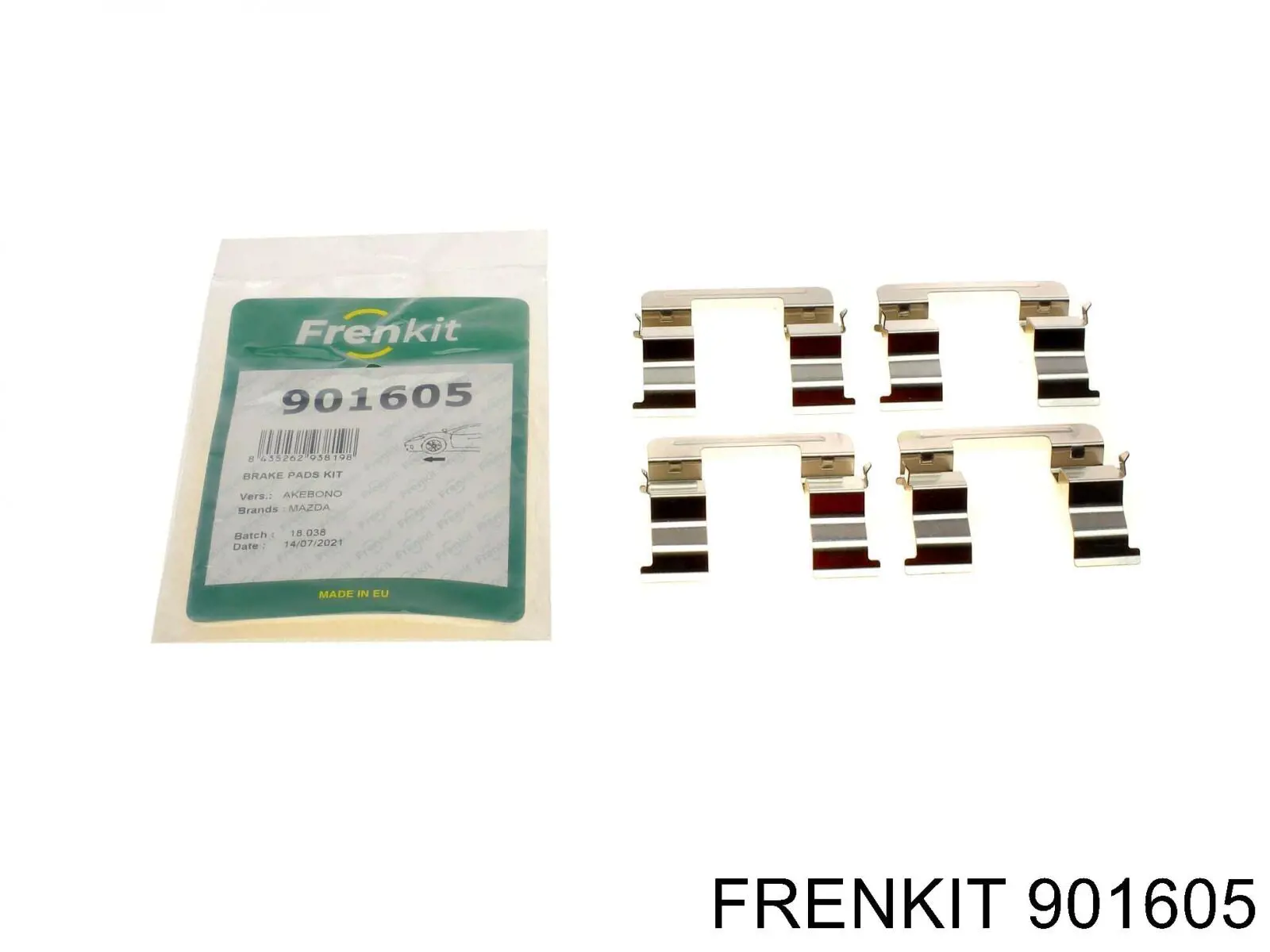 Купити 901605 Frenkit Комплект пружинок кріплення дискових колодок, передніх