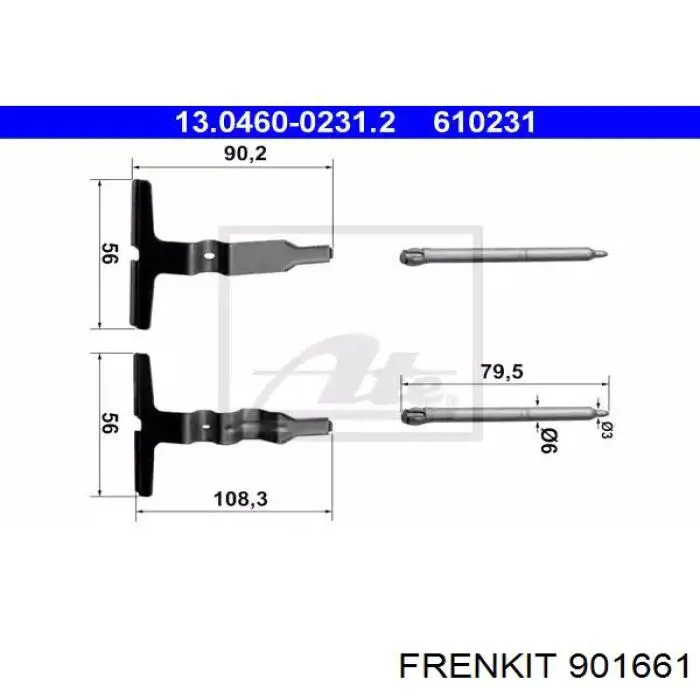 901661 Frenkit Ремкомплект торм. колодок
