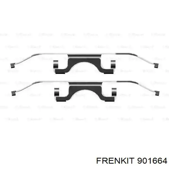 901664 Frenkit комплект пружинок кріплення дискових колодок, передніх