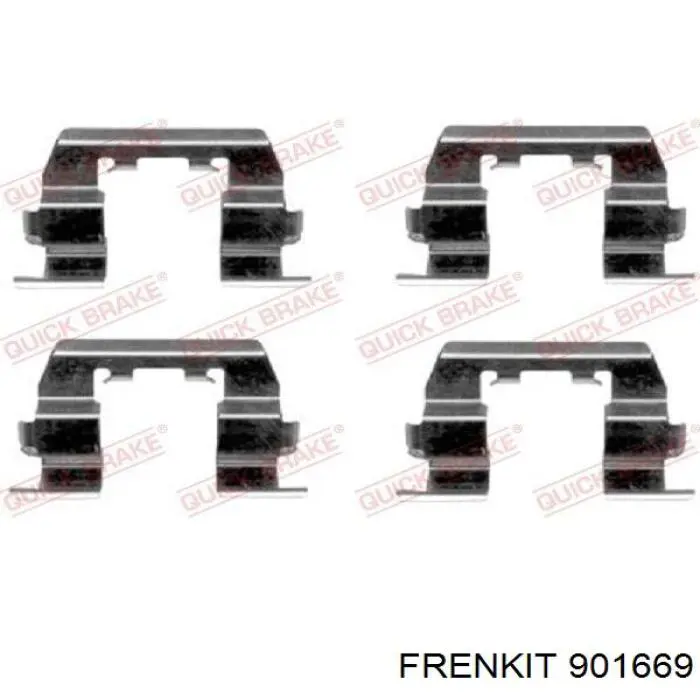 901669 Frenkit комплект пружинок кріплення дискових колодок, передніх