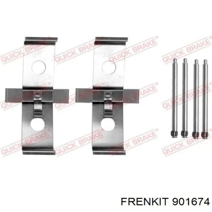 901674 Frenkit Комплект пружинок кріплення дискових колодок, передніх