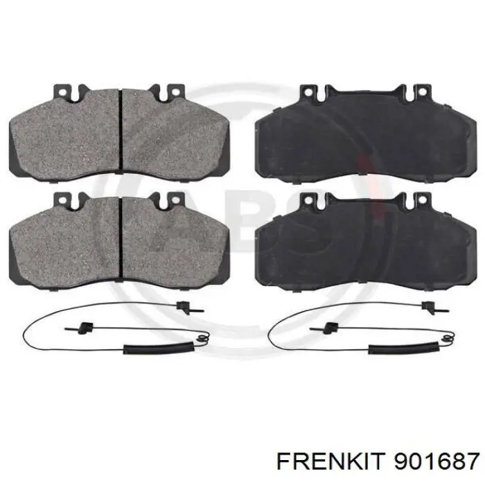 901687 Frenkit Комплект пружинок кріплення дискових колодок, передніх