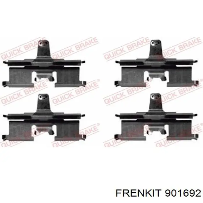901692 Frenkit Комплект пружинок кріплення дискових колодок, задніх
