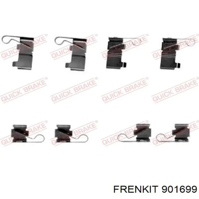 901699 Frenkit Комплект пружинок кріплення дискових колодок, задніх