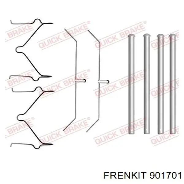 Ремкомплект гальмівних колодок Frenkit 901701 ціна, від 4.86 USD