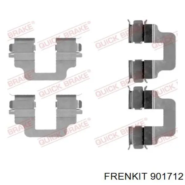 901712 Frenkit комплект пружинок кріплення дискових колодок, задніх