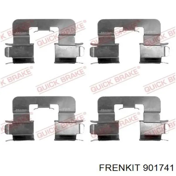 901741 Frenkit комплект пружинок кріплення дискових колодок, задніх