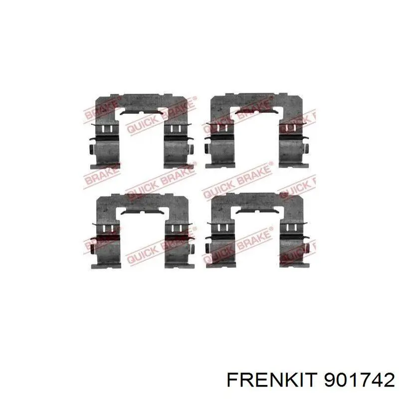 901742 Frenkit комплект пружинок кріплення дискових колодок, передніх