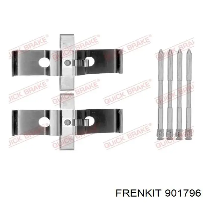 901796 Frenkit Комплект пружинок кріплення дискових колодок, передніх