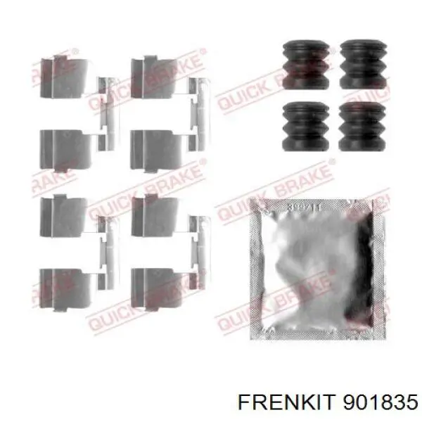 901835 Frenkit комплект пружинок кріплення дискових колодок, передніх