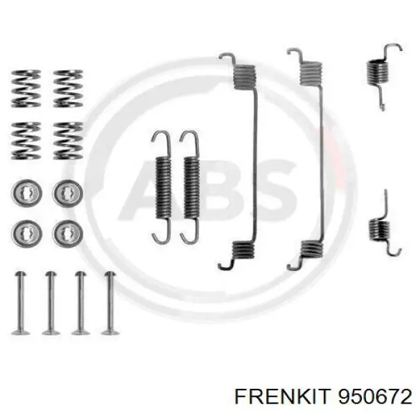 950672 Frenkit монтажний комплект задніх барабанних колодок