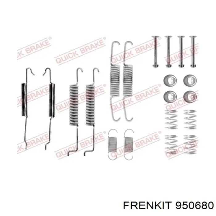 950680 Frenkit монтажний комплект задніх барабанних колодок