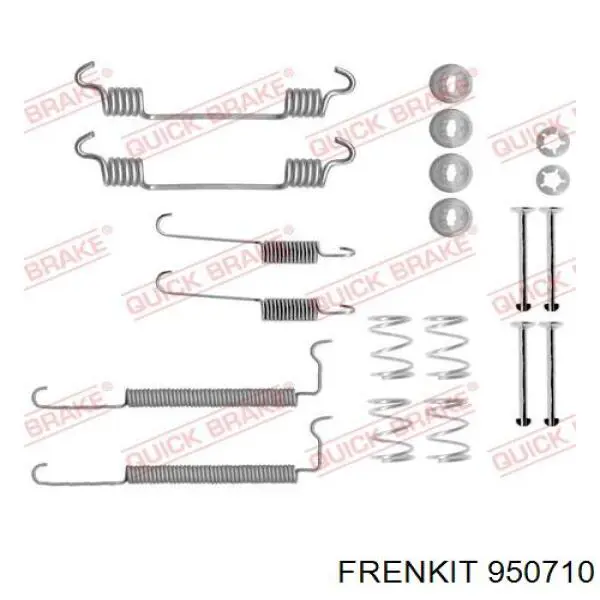 950710 Frenkit монтажний комплект задніх барабанних колодок